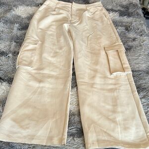 Dissh Light Cream Wide Leg Pants